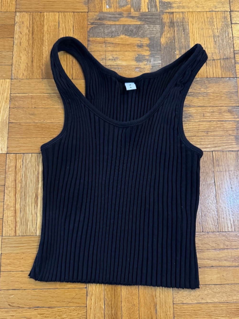 Black KOTN Ribbed Cropped Tank